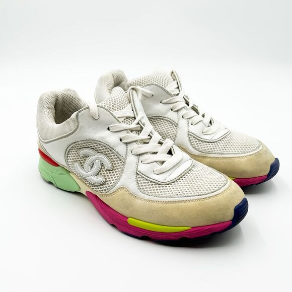 Chanel Interlocking CC Logo Sneakers Trainers Tennis Shoes EU 41 - Picture 1 of 12